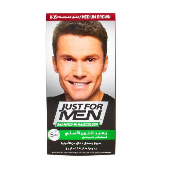 Picture of Just For Men Shampoo-In Hair Colour Medium Brown 1pkt