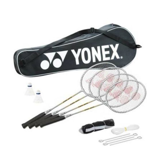 Picture of Yonex GR303S 4 Badminton Rackets/2 Shuttle/Pole and Net Set, Multicolor