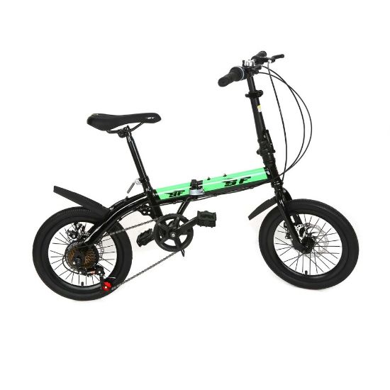 Picture of Skid Fusion Folding Bicycle 16" Green Black GB