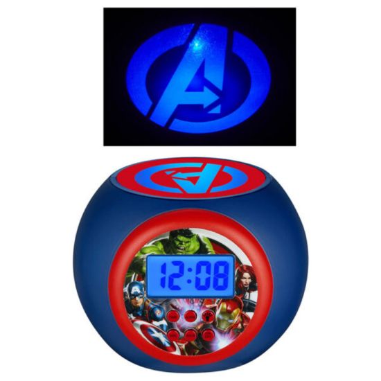 Picture of SMD Marvel Avengers Round shape Projector Alarm Clock, Blue, MV-0203-AV