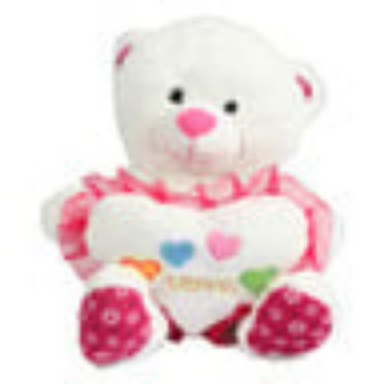 Picture of Fabiola Soft Bear With Heart 35cm YD1743335 Assorted