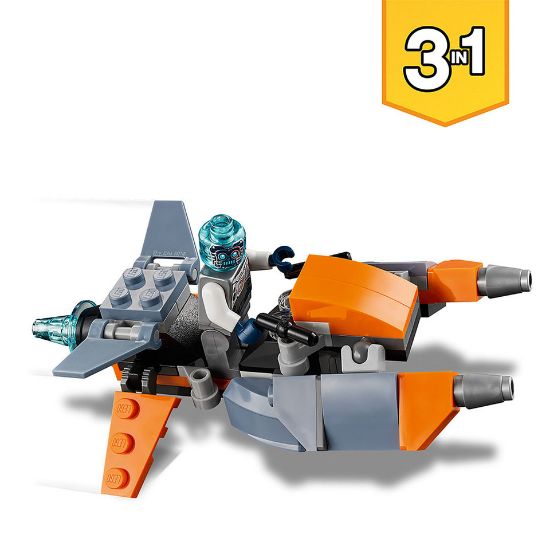 Picture of Lego 31111 Creator 3 In 1 Cyber Drone Building Set With Cyber Mech And Scooter