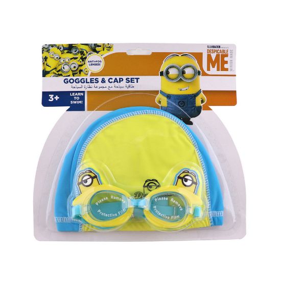 Picture of Universal Minions Kids Boys Swim cap & Goggle Set SG-006