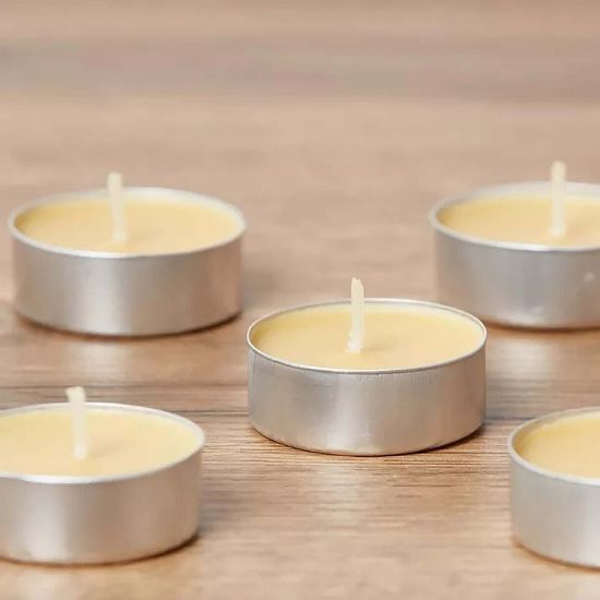 Picture of Maple Leaf Scented Tealight Candle Set 50pcs Beige