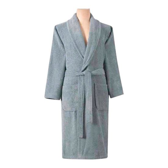 Picture of Maple Leaf Cotton Bathrobe Solid 320GSM Grey