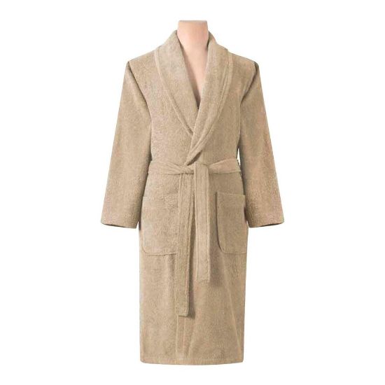 Picture of Maple Leaf Cotton Bathrobe Solid 320GSM Beige