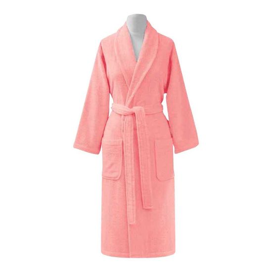 Picture of Maple Leaf Cotton Bathrobe Solid 320GSM Pink