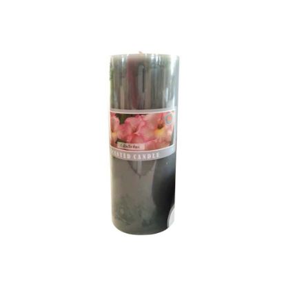 Picture of Maple Leaf Scented Pillar Candle ZL7520 640gm 20cm Gladiolus