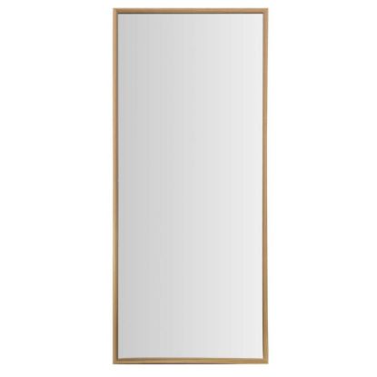 Picture of Maple Leaf Wooden Framed Wall Mirror 50x120cm BX07 Beige