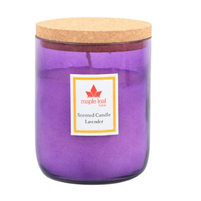 Picture of Maple Leaf Scented Candle With Glass SP19212 Assorted Color