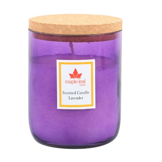 Picture of Maple Leaf Scented Candle With Glass SP19212 Assorted Color