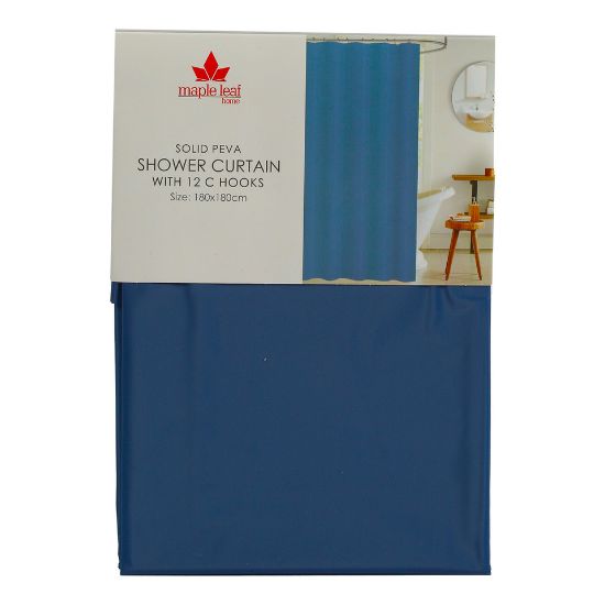 Picture of Maple Leaf Shower Curtain Peva Solid 180 x 180cm Assorted Colors