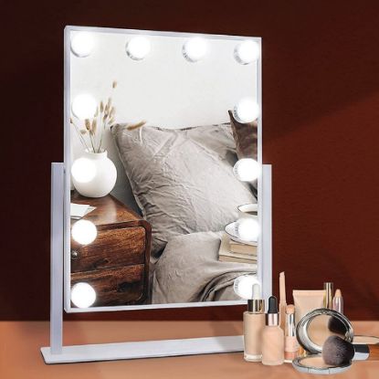 Picture of Maple Leaf Table Mirror With LED Light JX525