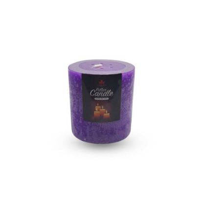 Picture of Maple Leaf Pillar Candle P301 3x3inch Violet