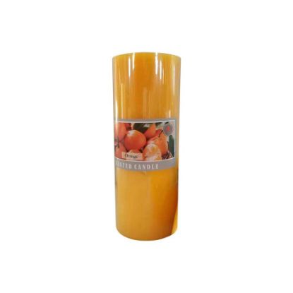 Picture of Maple Leaf Scented Pillar Candle ZL7520 640gm 20cm Orange