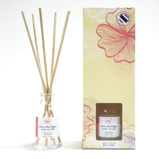 Picture of Maple Leaf Fragrance Stick Diffuser Amber Pink 50ml