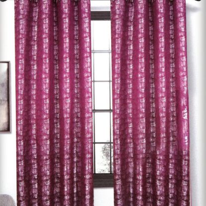 Picture of Maple Leaf Yarn Dye Jacquard Window Curtain 2pcs Set 140x260cm Assorted