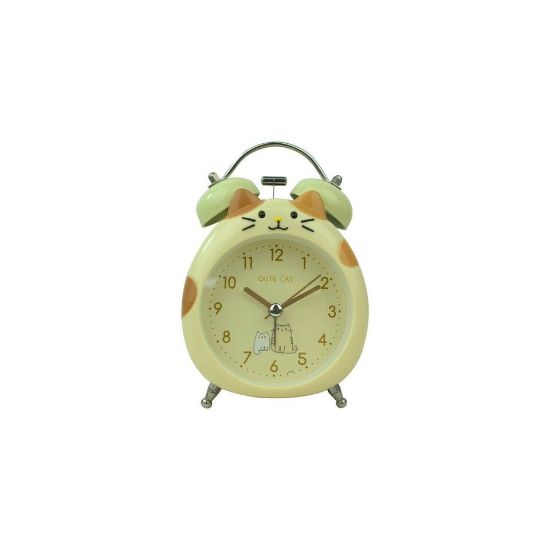 Picture of Maple Leaf Cat Shaped Table Alarm Clock 17112 Assorted