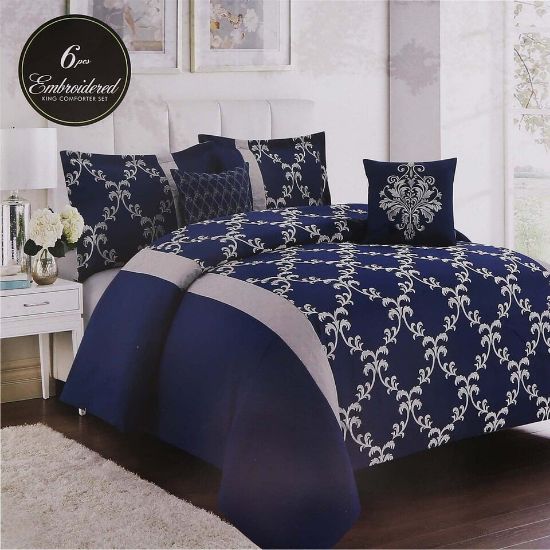 Picture of Maple Leaf King Comforter Set 240x260cm 6pcs Set Assorted