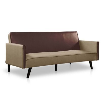 Picture of Maple Leaf Fabric Sofa Bed 4353 Beige