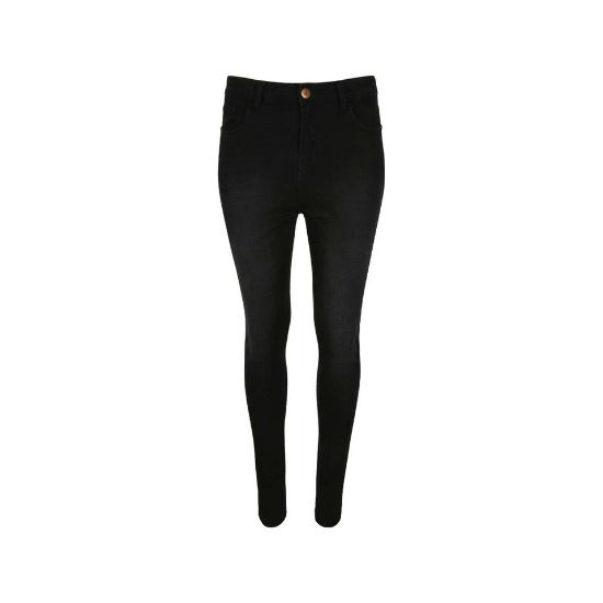 Picture of Reo Women's Fashion Jeans High Waist Super Skinny Black 8