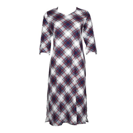 Picture of Khwaish Women's Kurtha Navy Checks 1523745-NVYCHK, Medium