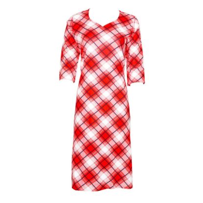 Picture of Khwaish Women's Kurtha Red Checks 1523745-RDCHK, Medium