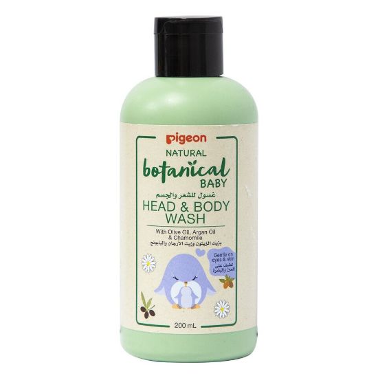 Picture of Pigeon Natural Botanical Baby Head and Body Wash With Olive Oil , Argan Oil & Chamomile 200ml