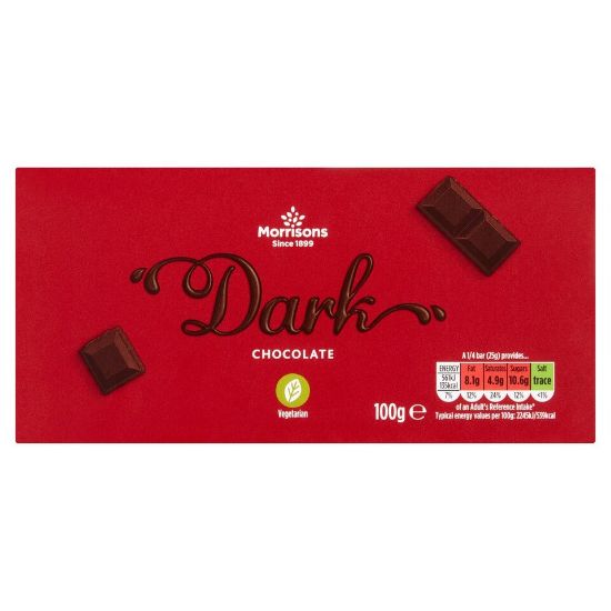 Picture of Morrisons Dark Chocolate 100g(N)