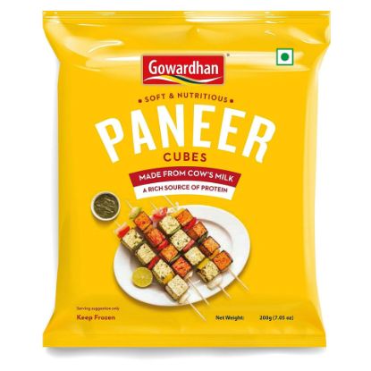 Picture of Gowardhan Frozen Paneer Cubes 200g(N)